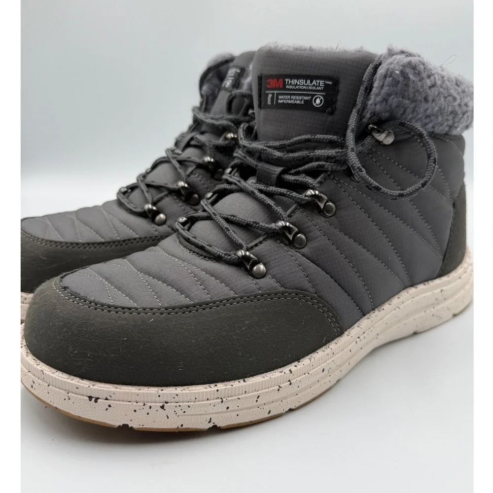 Bruno Marc 3M Thinsulate Winter Boots Gray‎ Men's Size 8